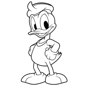 Desenho de pato donald para colorir