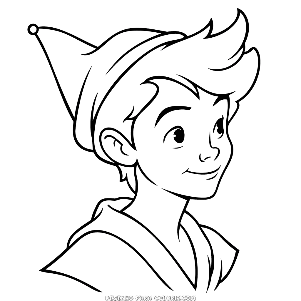 Desenho de pedro pan para colorir
