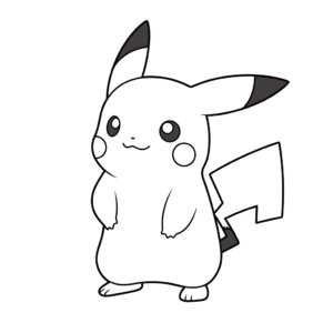 Desenho de pikachu para colorir