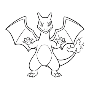 Desenho de pokémon charizard para colorir