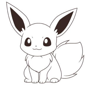 Desenho de pokémon eevee para colorir