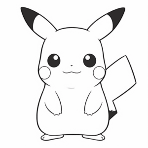 Desenho de pokémon pikachu para colorir