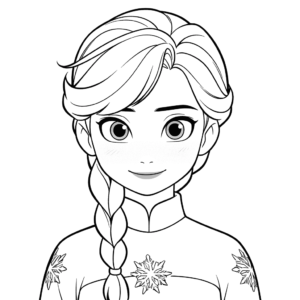 Desenho de princesa ana para colorir
