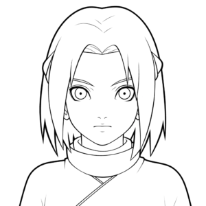 Desenho de sakura haruno para colorir