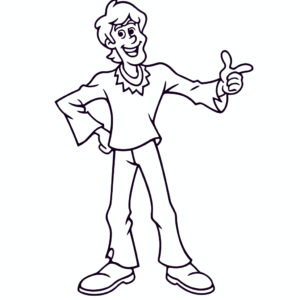 Desenho de salsicha rogers scooby-doo para colorir
