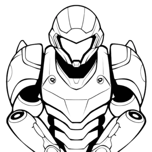 Desenho de samus aran metroid para colorir