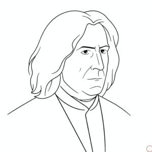 Desenho de severo snape para colorir