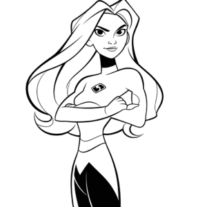 Desenho de shego kim possível para colorir