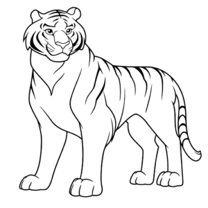 Desenho de shere khan o livro da selva para colorir