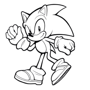 Desenho de sonic o ouriço para colorir