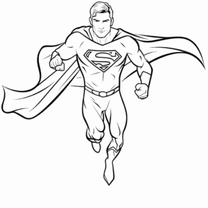 Desenho de super homen para colorir