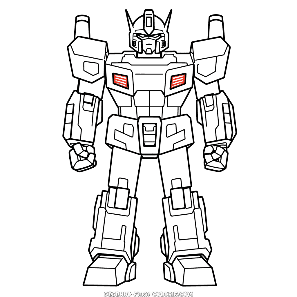 Desenho de transformadores optimus prime para colorir