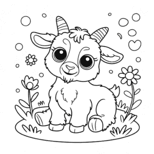 Desenho da Cabra Beanie Boo para colorir
