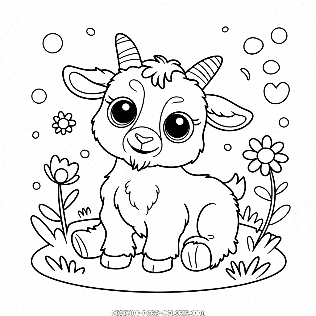 Desenho da Cabra Beanie Boo para colorir