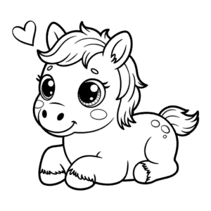 Desenho do Cavalinho Fofo para colorir