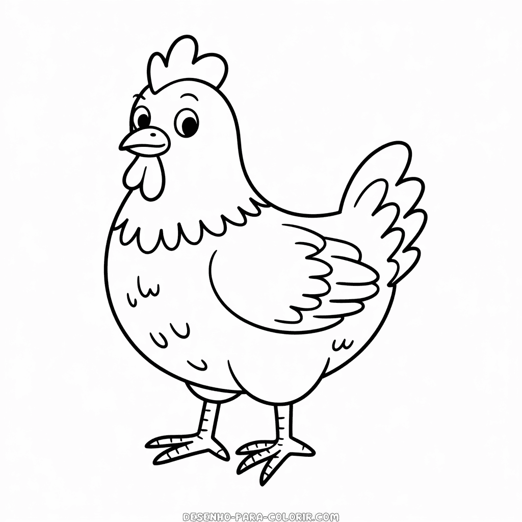 Desenho do Galinha Fofa para Colorir
