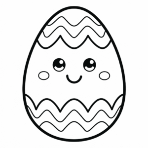 Desenho do Ovo de Páscoa para colorir