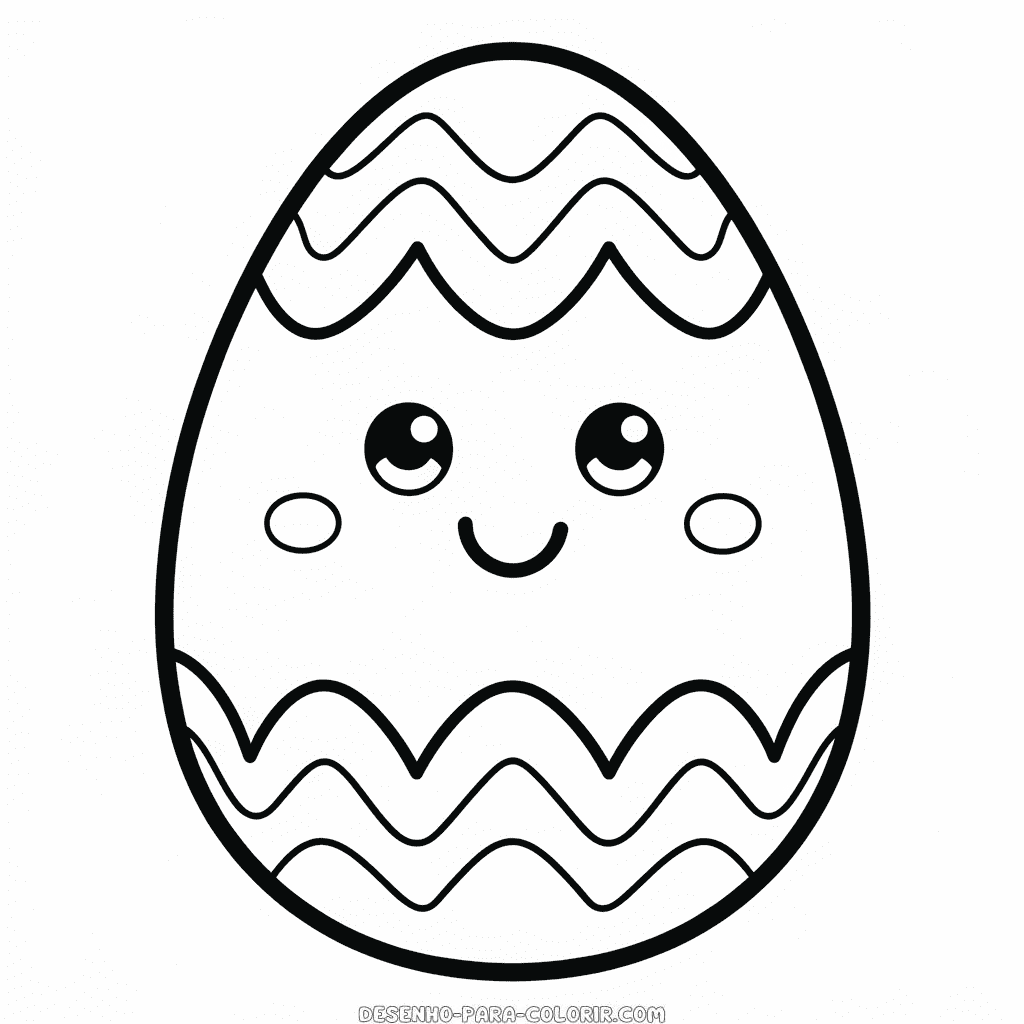 Desenho do Ovo de Páscoa para colorir