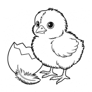 Desenho do Pintinho Bebê para Colorir