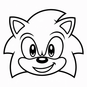 Desenho do Rosto do Sonic para colorir