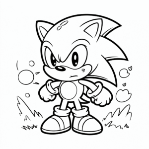 Desenho do Sonic Bravo para colorir