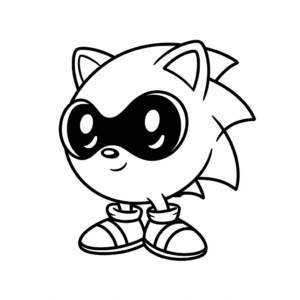 Desenho do Sonic no Among Us para colorir