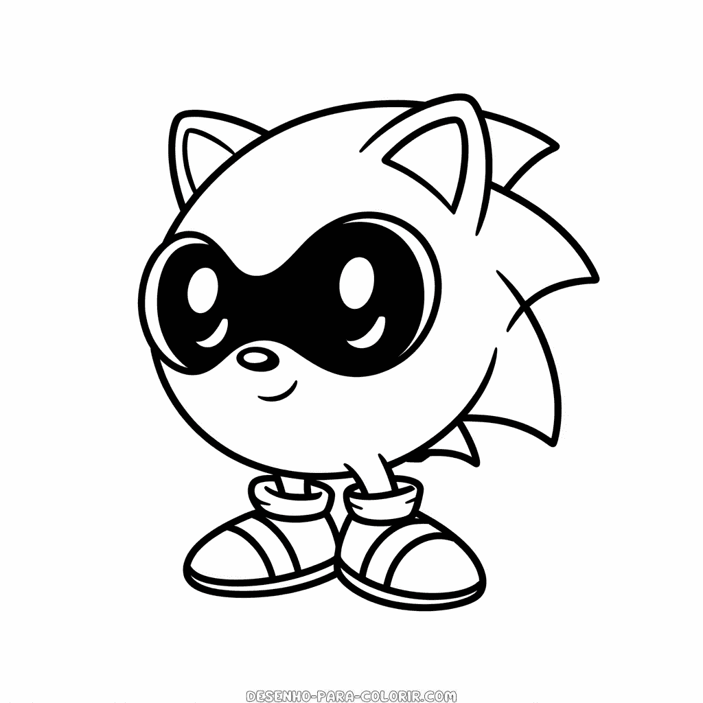 Desenho do Sonic no Among Us para colorir
