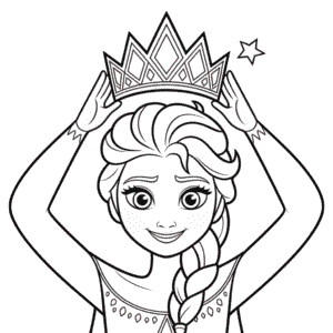 Desenho da Coroa da Elsa para Colorir