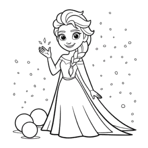 Desenho da Elsa da Disney para Colorir
