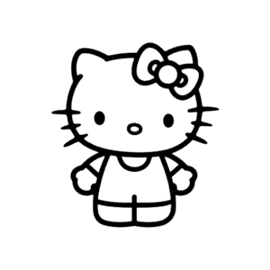 Desenho da Linda Hello Kitty para Colorir