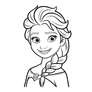 Desenho da Princesa Disney em Preto e Branco para Colorir