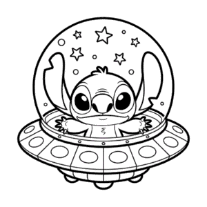 desenho da stitch alienigena para colorir