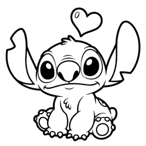 Desenho do Adorável Stitch para Colorir