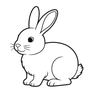 Desenho do Animal Coelho para Colorir