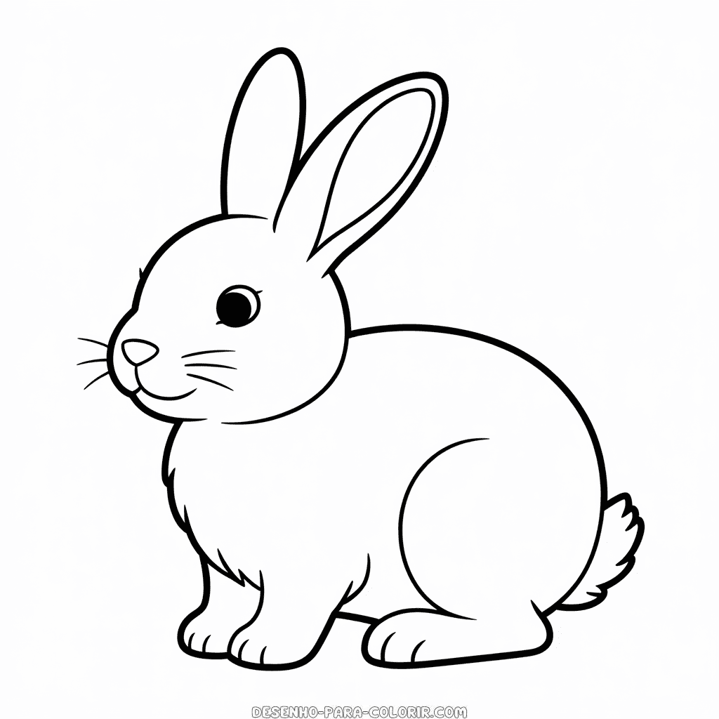 Desenho do Animal Coelho para Colorir