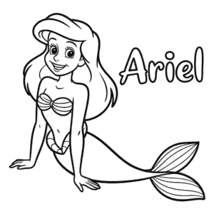 Desenho do Ariel Desenho Animado para Colorir