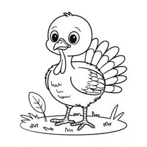 Desenho do Bebê Peru para Colorir