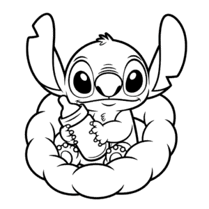 Desenho do Bebê Stitch para Colorir