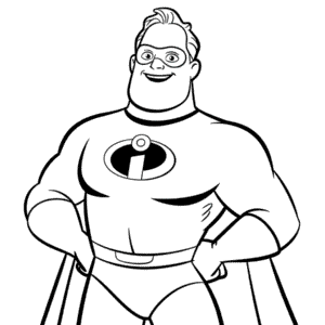 Desenho do Bob Parr da Disney Os Incríveis para Colorir