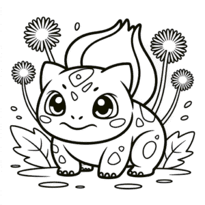 Desenho do Bulbasaur Kawaii para Colorir