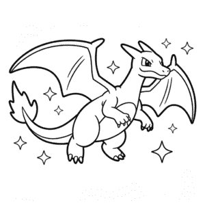 Desenho do Charizard Azul para Colorir