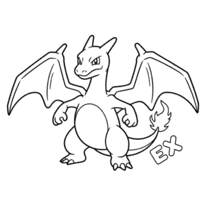 Desenho do Charizard EX para Colorir