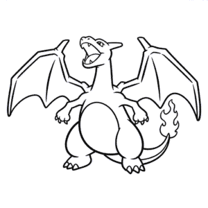 Desenho do Charizard Gigantamax para Colorir