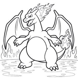 Desenho do Charizard VMAX para Colorir
