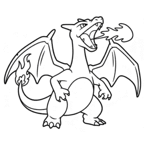 Desenho do Charizard X para Colorir
