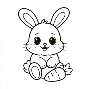 Desenho do Coelhinho Bebê para Colorir