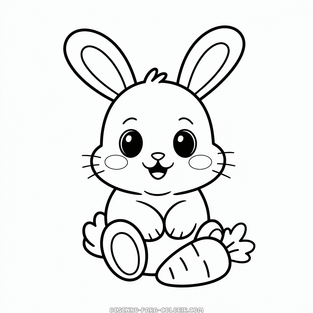 Desenho do Coelhinho Bebê para Colorir