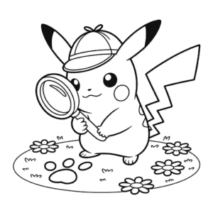 Desenho do Detetive Pikachu para Colorir