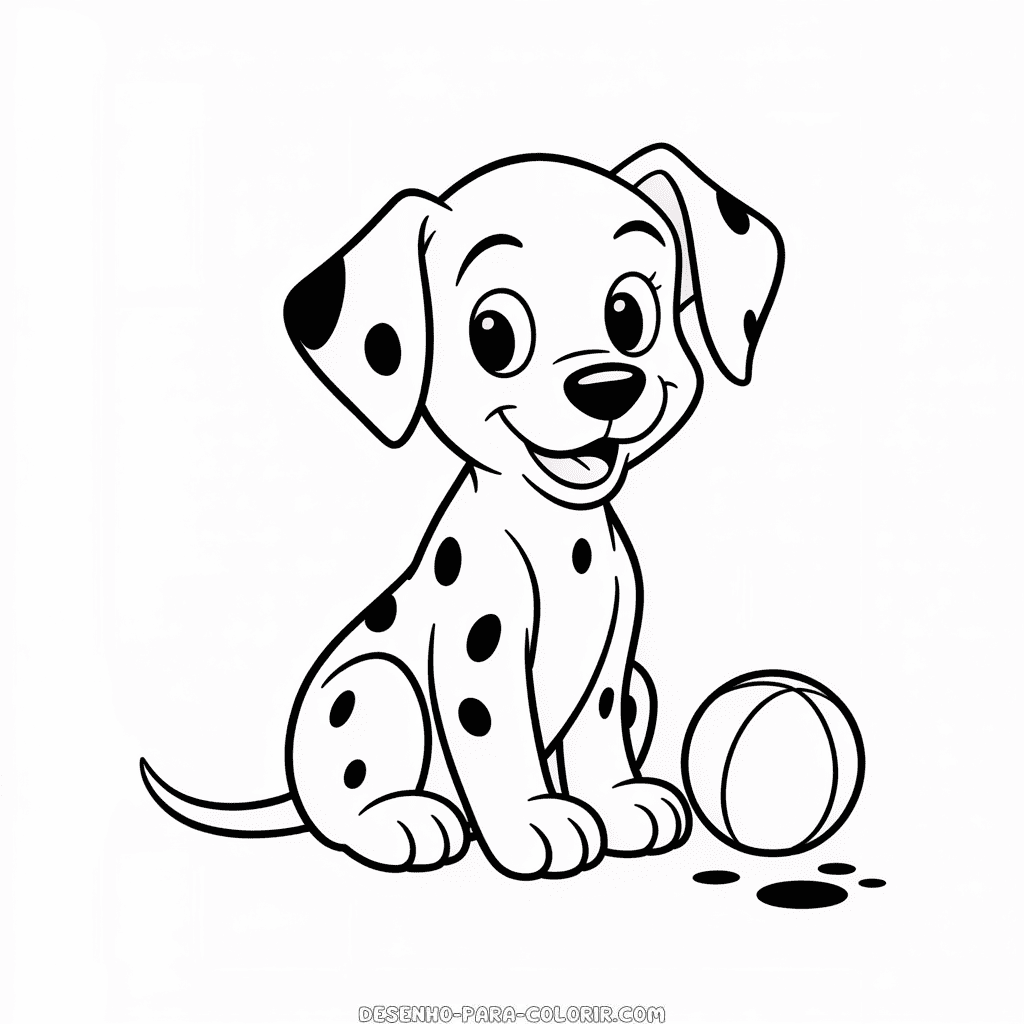 Desenho do Disney 101 Dálmatas para Colorir