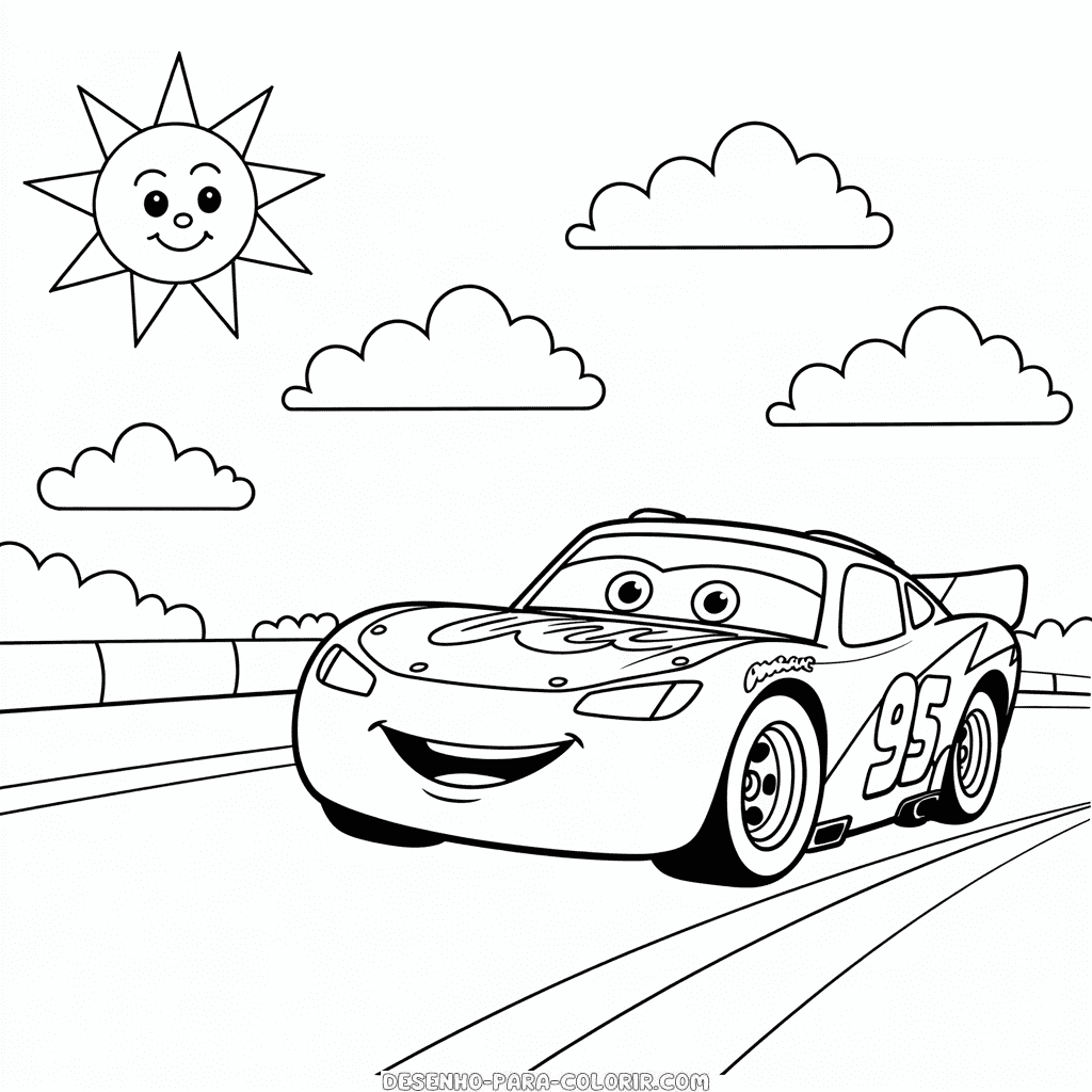 Desenho do Disney Carros para Colorir